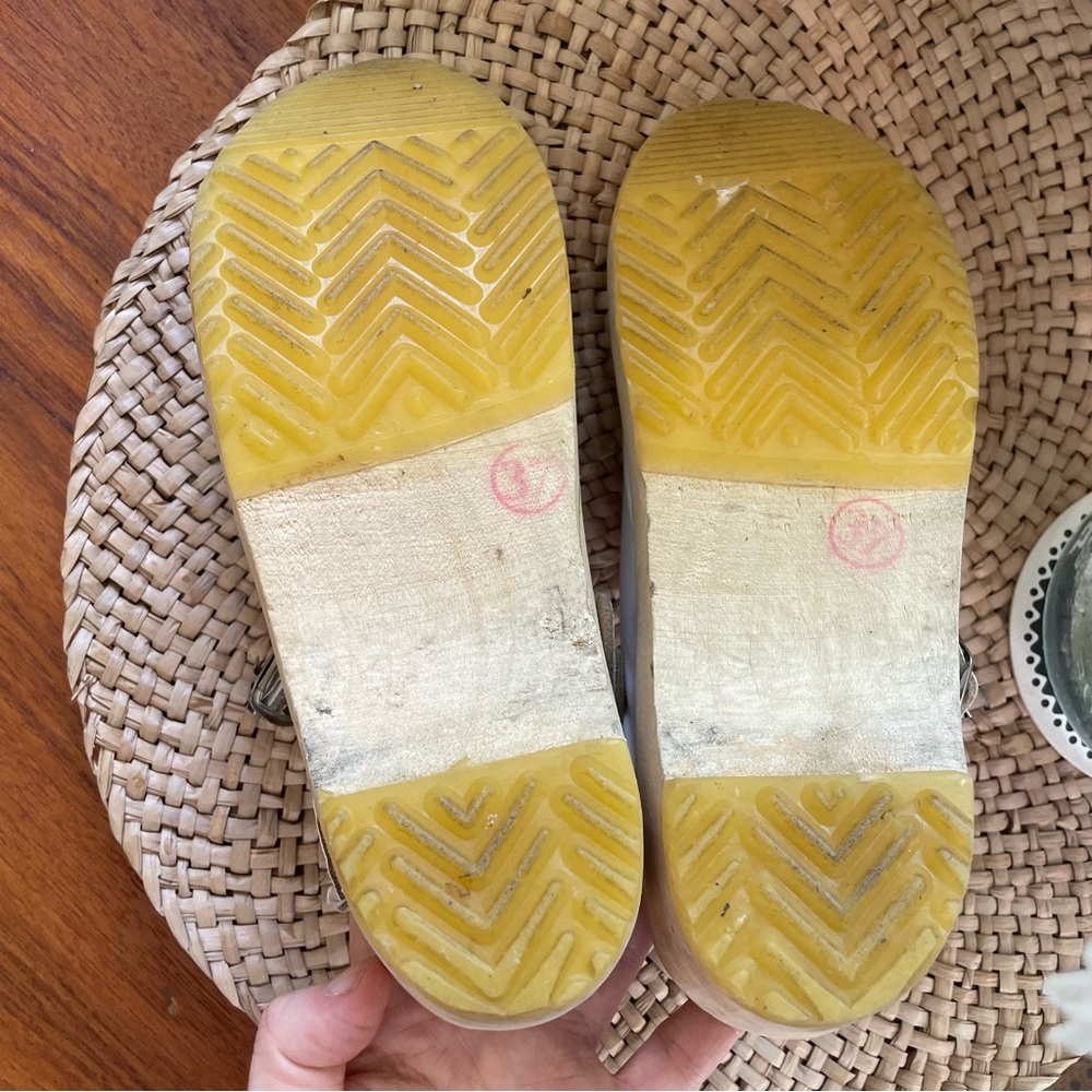 White Leather Swedish Clogs - Picture 4 of 7